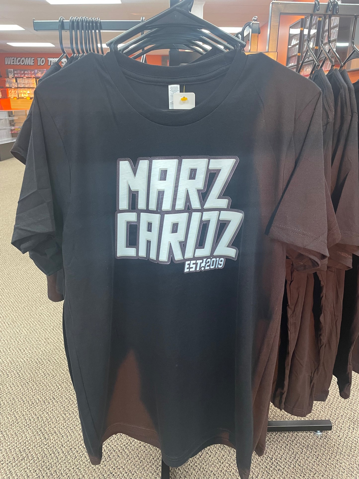 Marzcardz Large Letter Logo Black Tee