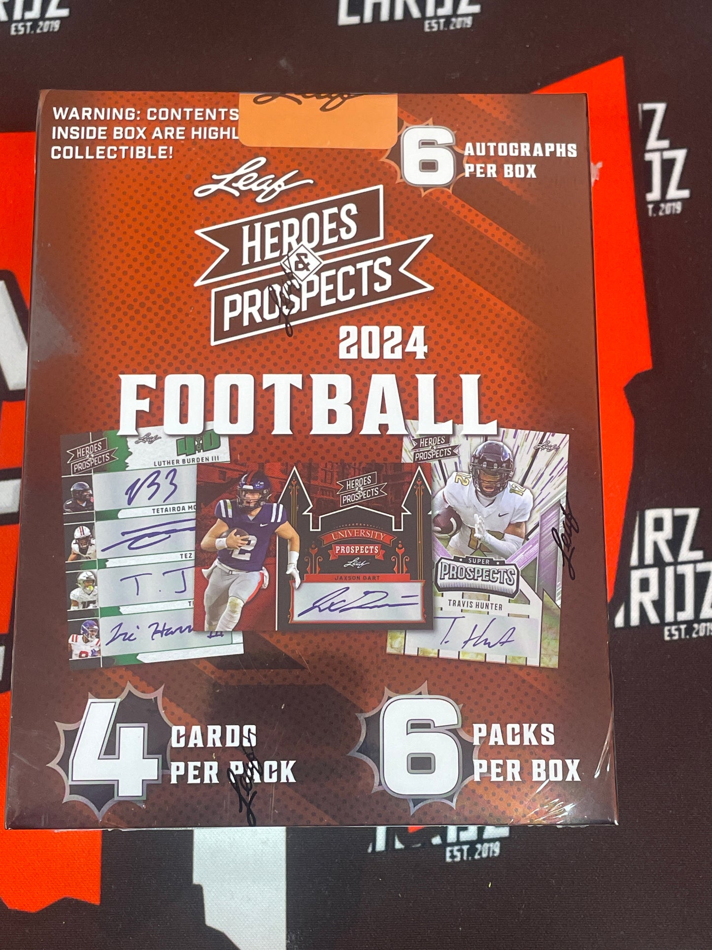 2024 Leaf Heroes & Prospects Football Hobby Box