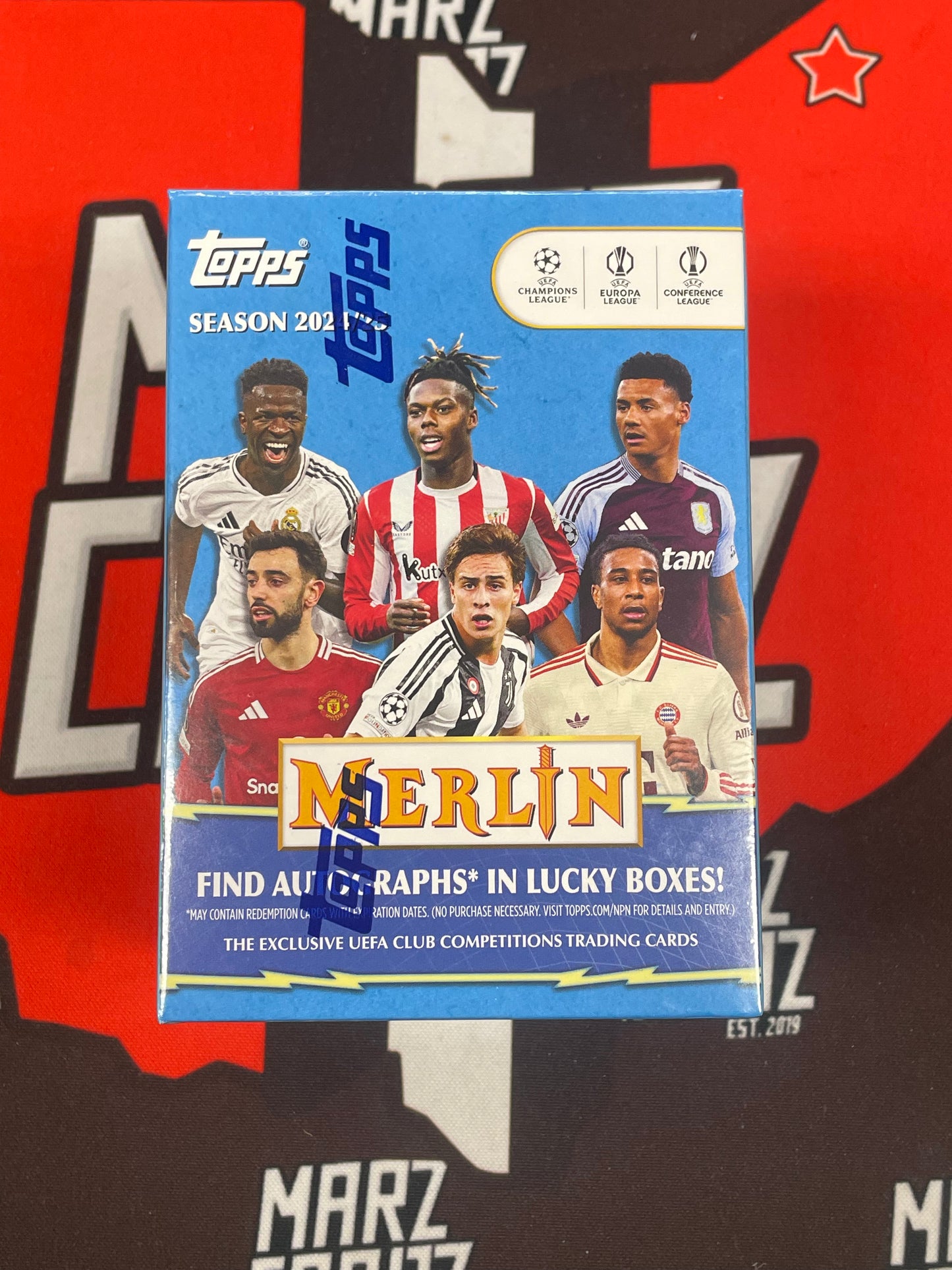 2025 Topps Merlin Soccer Blaster Box