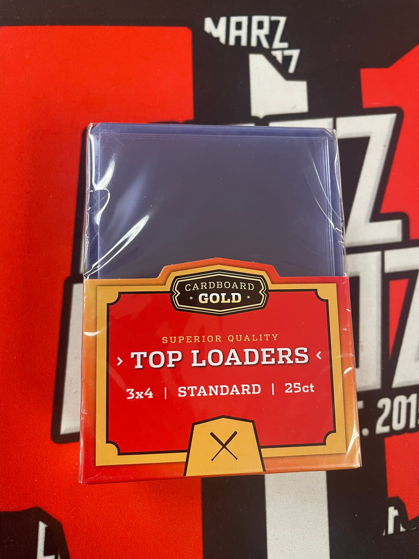 25ct Cardboard Gold Top Loader Pack 35pt