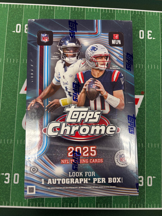 2025 Topps Chrome Football Hobby Box