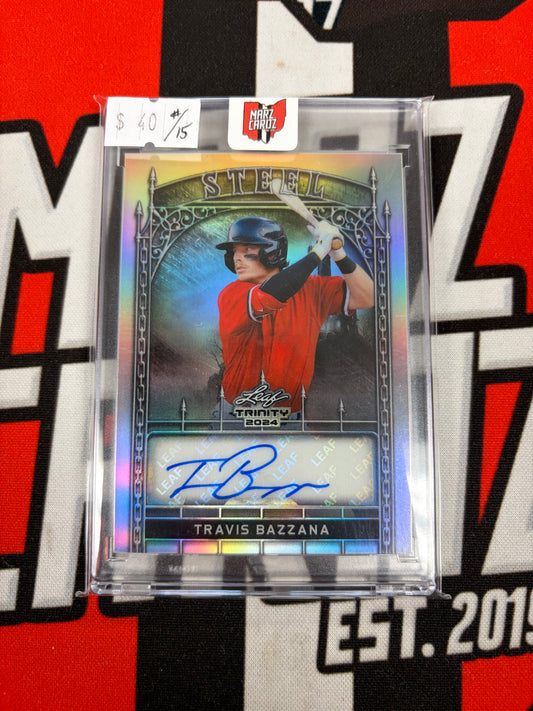 2024 Leaf Metal Travis Bazzana Steel Auto /15